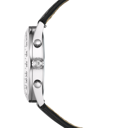 Resim Dextera Tachymetre Saat, İsviçre Üretimi, Deri kayış, Gümüş Rengi, Paslanmaz çelik