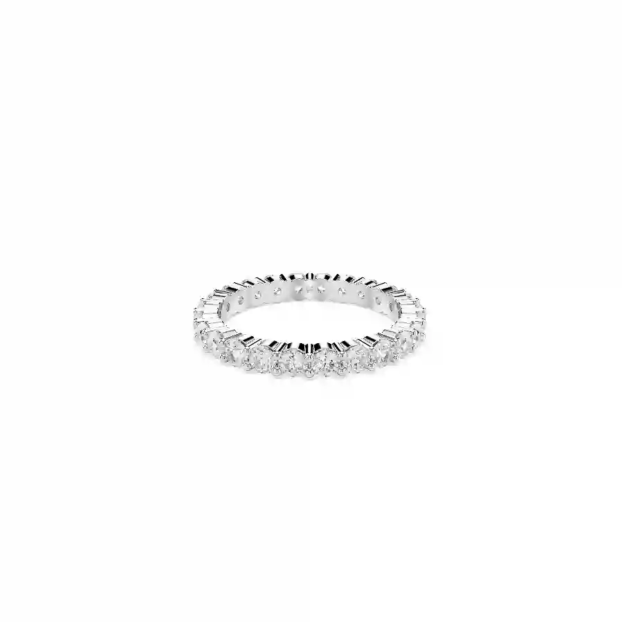 Resim Matrix Vittore Yüzük, Yuvarlak kesim, Beyaz, Gümüş renkli yüzey