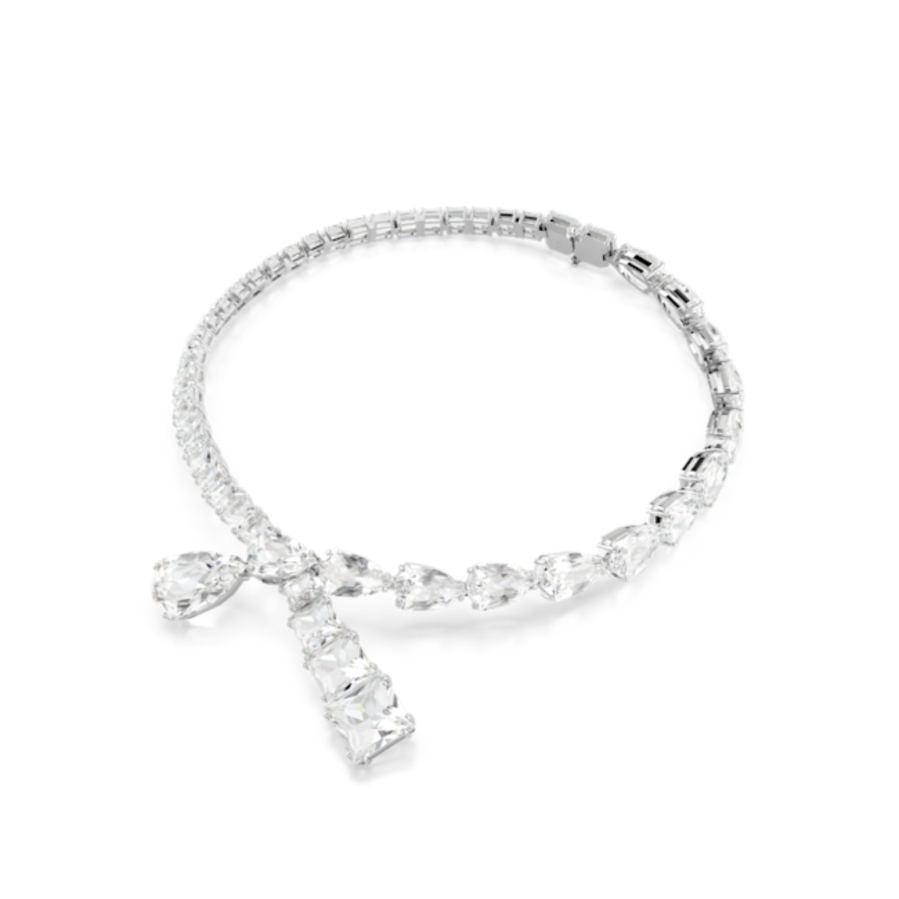 Resim Matrix Kolye, Karışık kesimler, Beyaz, Rodyum kaplama