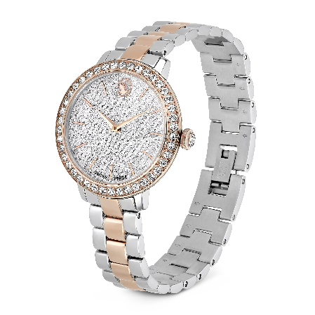 Resim Saat, İsviçre Üretimi, Metal bileklik, Gümüş Rengi, Pembe altın rengi yüzey