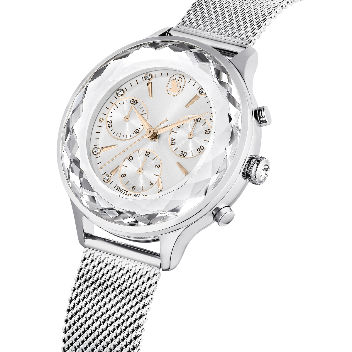 Resim Nova Chrono Saat, İsviçre Üretimi, Metal bileklik, Gümüş Rengi, Paslanmaz çelik