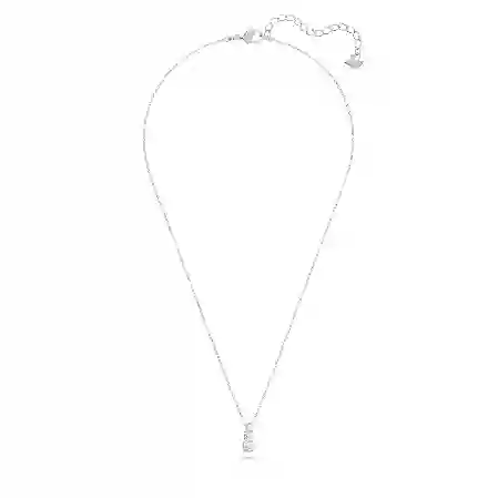 Resim Attract Trilogy Kolye, Yuvarlak kesim, Beyaz, Rodyum kaplama