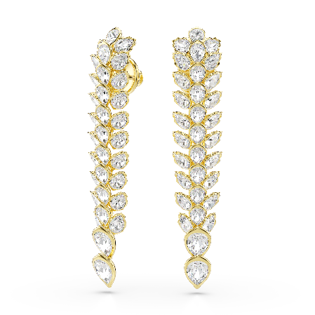 Resim Idyllia damla küpeler, Karışık kesimler, Uzun, Beyaz, Altın rengi kaplama