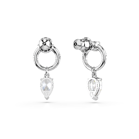 Resim Mesmera damla küpeler, Karışık kesimler, Beyaz, Rodyum kaplama