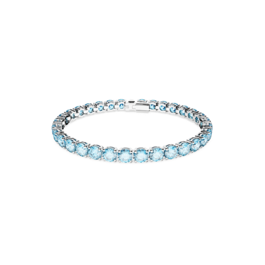 Resim Matrix Tennis Bileklik, Yuvarlak kesim, Mavi, Rodyum kaplama