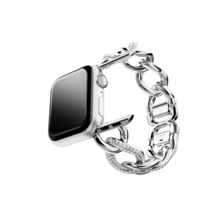 Resim Sparkling Zincir kordon, Apple Watch® 40 mm ve 41 mm ile uyumlu, Gümüş rengi, Paslanmaz çelik