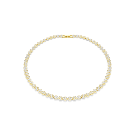 Resim Una Angelic Kolye, Yuvarlak kesim, Küçük, Beyaz, Altın rengi kaplama