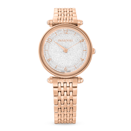 Resim Crystalline wonder Saat, İsviçre Üretimi, Metal bileklik, Rose Altın tonu, Pembe altın rengi yüzey
