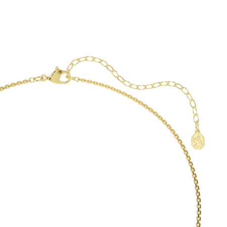 Resim Hyperbola Kolye, Yuvarlak kesim, Beyaz, Altın rengi kaplama