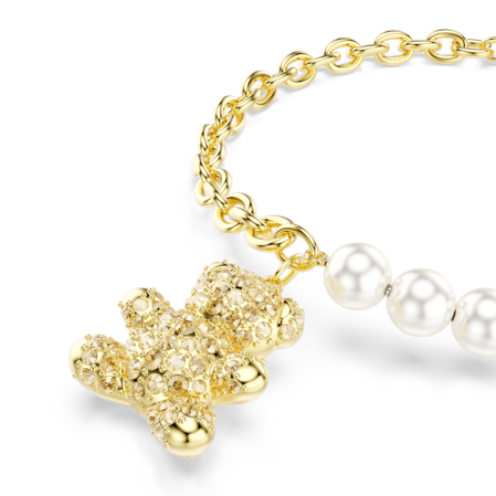 Resim Idyllia Bileklik, Kristal inci, Yuvarlak kesim, Ayıcık, Altın Rengi, Altın rengi kaplama