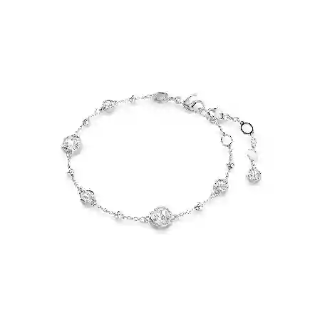 Resim Imber Bileklik, Yuvarlak kesim, Beyaz, Rodyum kaplama