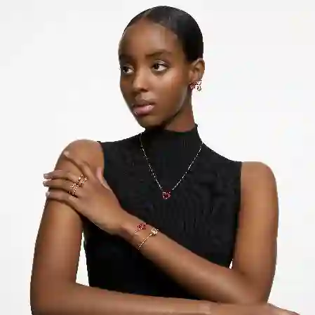 Resim Constella Yüzük, Set (2), Yuvarlak kesim, Beyaz, Altın rengi kaplama