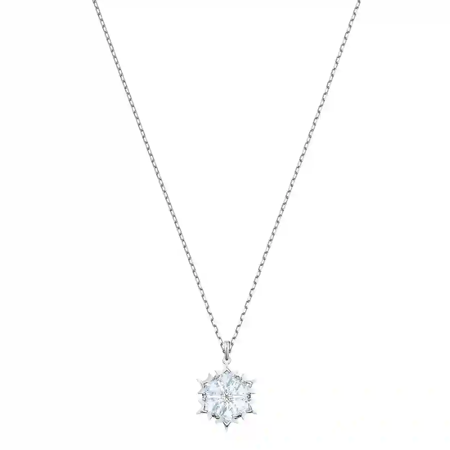 Resim Magic Kolye, Kar tanesi, Beyaz, Rodyum kaplama