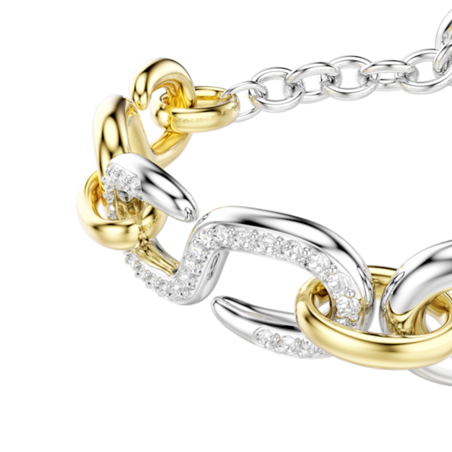 Resim Dextera Bileklik, Yuvarlak kesim, T-çubuk, Beyaz, Karışık metal yüzey