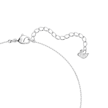 Resim Attract Kolye, Yuvarlak kesim, Beyaz, Rodyum kaplama