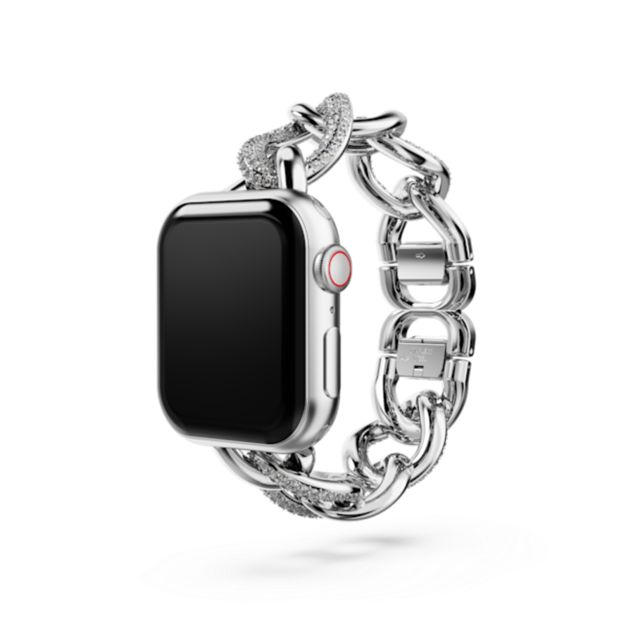 Resim Sparkling Zincir kordon, Apple Watch® 40 mm ve 41 mm ile uyumlu, Gümüş rengi, Paslanmaz çelik