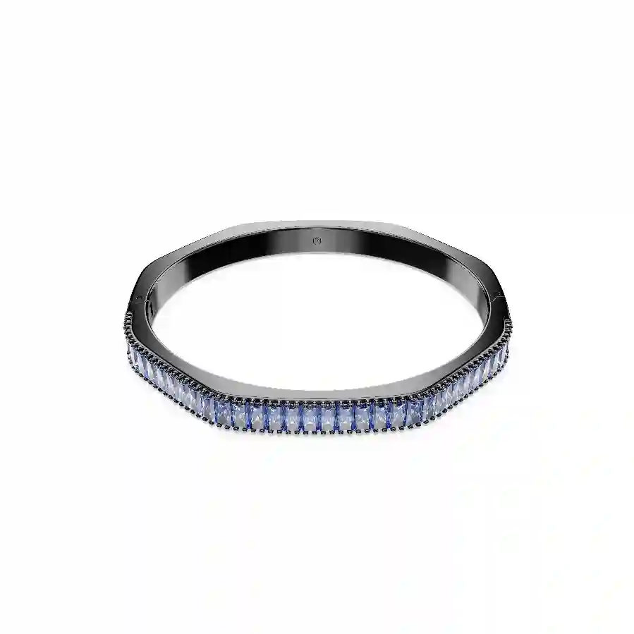 Resim Matrix Bileklik, Baget kesim, Sekizgen şekil, Mavi, Rutenyum kaplama