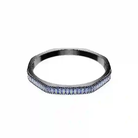 Resim Matrix Bileklik, Baget kesim, Sekizgen şekil, Mavi, Rutenyum kaplama