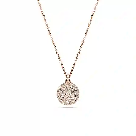 Resim Meteora Katlı Kolye, Beyaz, Pembe altın rengi kaplama