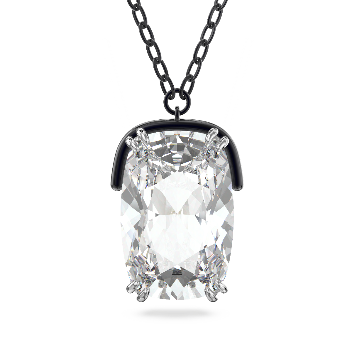 Resim Harmonia Kolye, İri kristal, Beyaz, Karışık metal yüzey