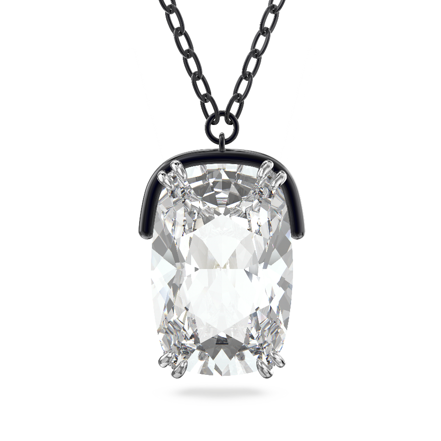 Resim Harmonia Kolye, İri kristal, Beyaz, Karışık metal yüzey