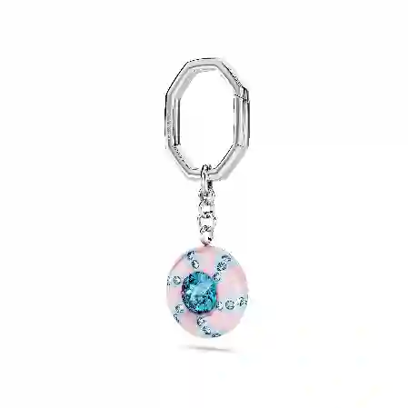 Resim Dulcis Anahtarlık, Yuvarlak kesim, Çok renkli, Rodyum kaplama