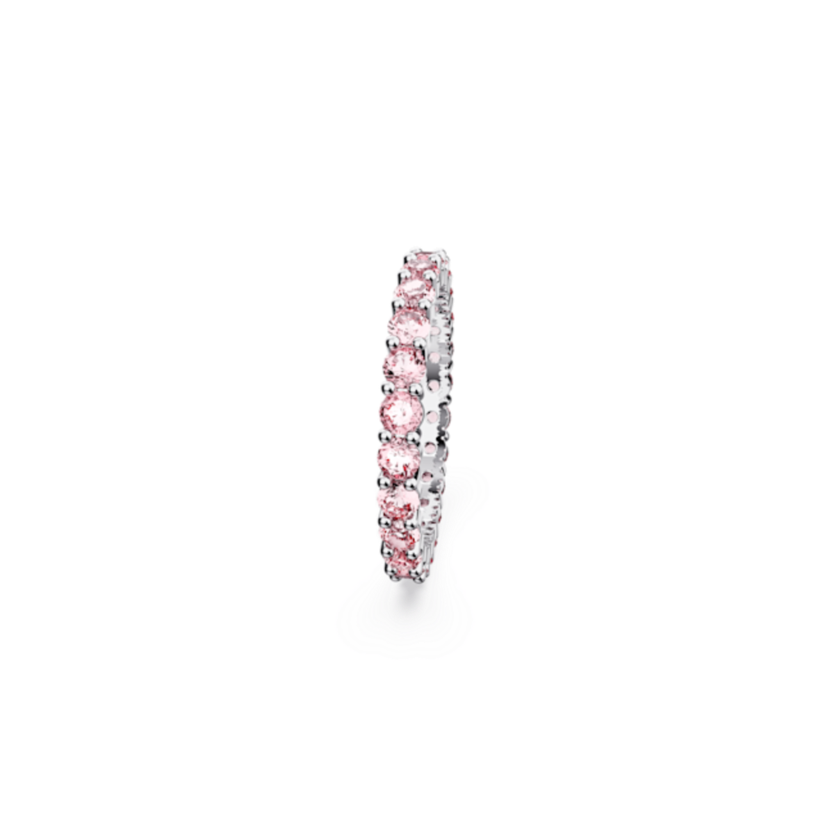 Resim Matrix Yüzük, Yuvarlak kesim, Pembe, Rodyum kaplama