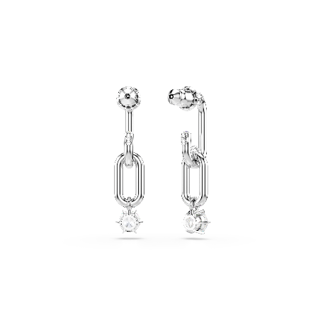 Resim Constella damla küpeler, Yuvarlak kesim, Beyaz, Rodyum kaplama