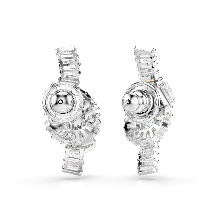 Resim Matrix Küpeler, Baget kesim, Düğüm, Beyaz, Rodyum kaplama