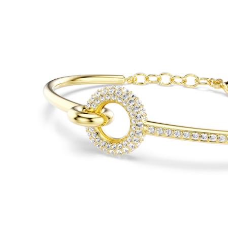 Resim Dextera Bileklik, Yuvarlak kesim, Beyaz, Altın rengi kaplama