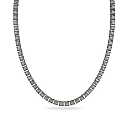 Resim Millenia Kolye, Kare kesim, Uzun, Gri, Rutenyum kaplama