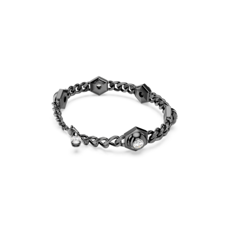 Resim Numina Bileklik, Yuvarlak kesim, Siyah, Rutenyum kaplama