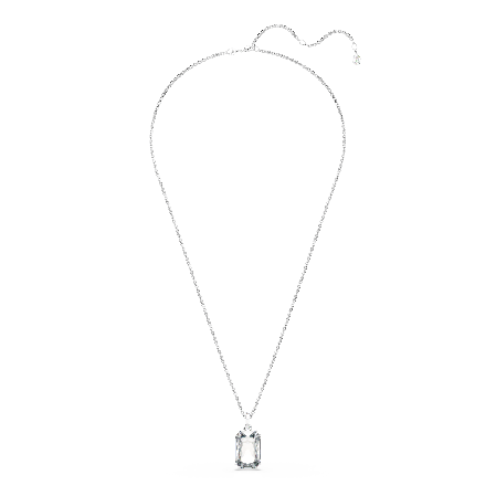 Resim Millenia Kolye, Sekizgen kesim, Beyaz, Rodyum kaplama