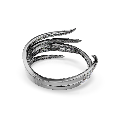 Resim The Vienna Collection Bileklik, Tüy, Beyaz, Rutenyum kaplama