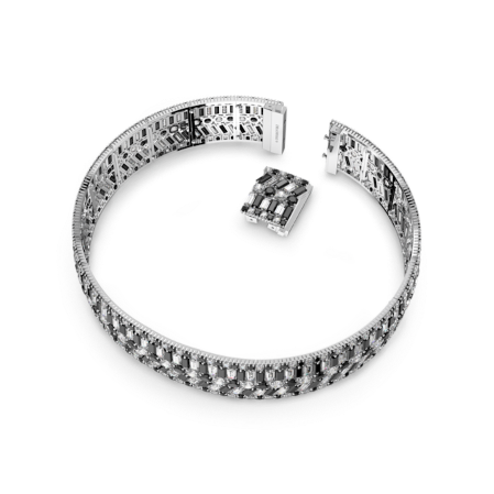 Resim Hyperbola Gerdanlık, Karışık kesimler, Siyah, Rodyum kaplama