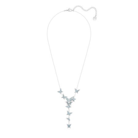 Resim Idyllia Lilia Y-Kolye, Kelebek, Mavi, Rodyum kaplama