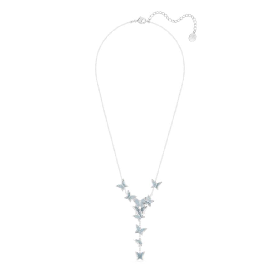Resim Idyllia Lilia Y-Kolye, Kelebek, Mavi, Rodyum kaplama
