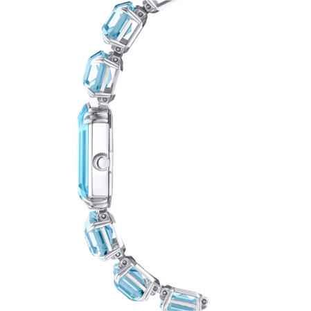 Resim Saat, Sekizgen kesim bileklik, Mavi, Paslanmaz çelik