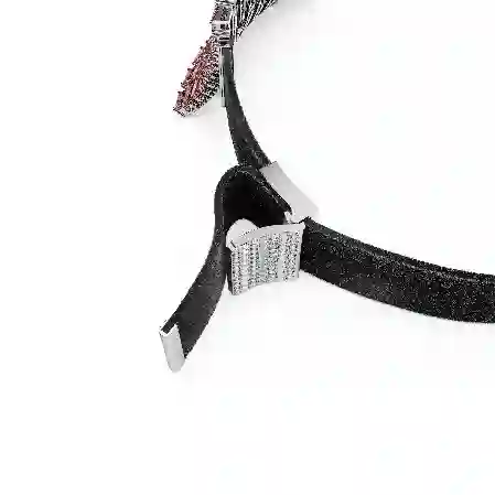 Resim Matrix Gerdanlık, Baget kesim, Pembe, Rodyum kaplama