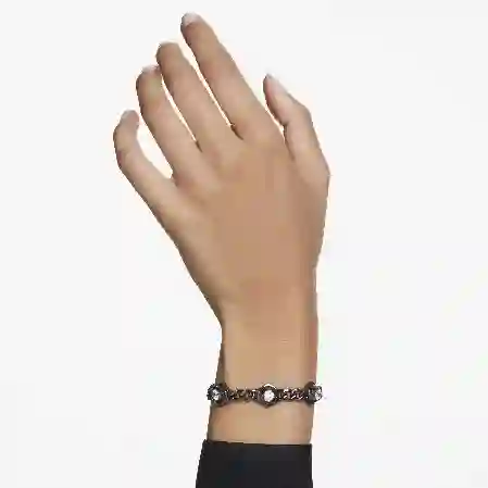 Resim Numina Bileklik, Yuvarlak kesim, Siyah, Rutenyum kaplama