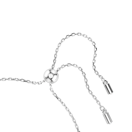 Resim Ariana Grande x Swarovski Bileklik, Kristal inci, Yuvarlak kesim, Beyaz, Rodyum kaplama