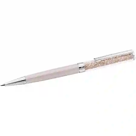 Resim Crystalline Tükenmez Kalem, Pembe, Pembe lakeli, krom kaplama