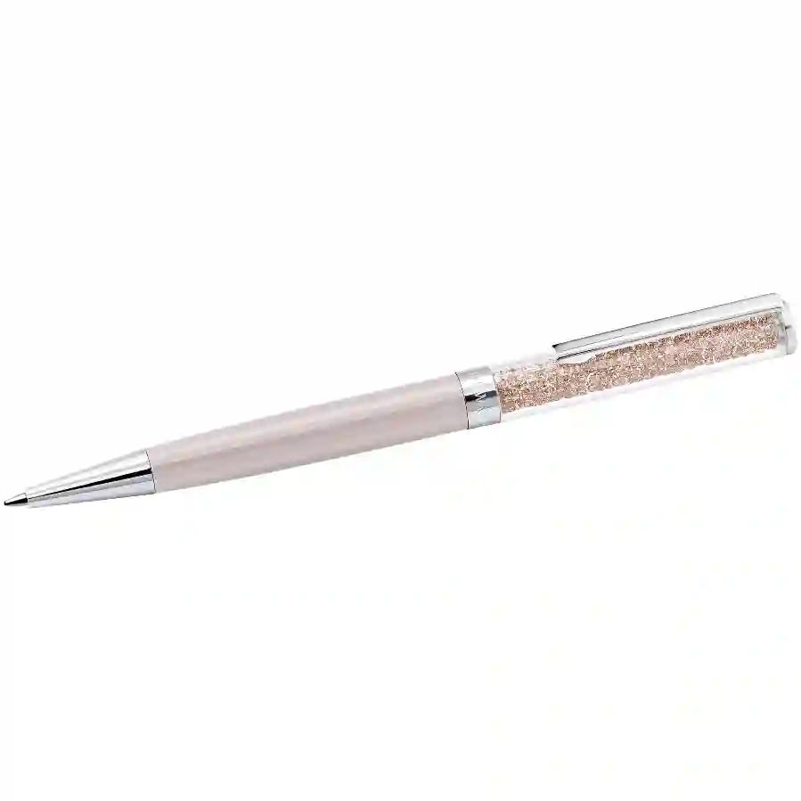 Resim Crystalline Tükenmez Kalem, Pembe, Pembe lakeli, krom kaplama