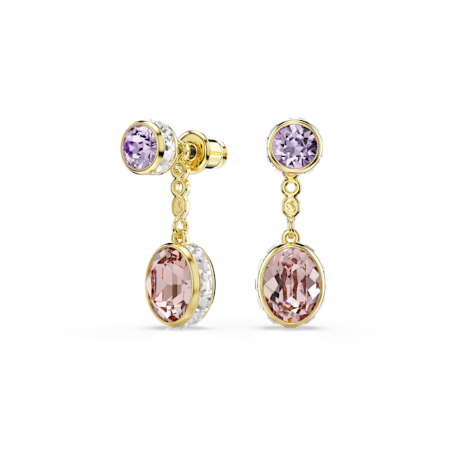 Resim Chroma damla küpeler, Karışık kesimler, Çok renkli, Altın rengi kaplama