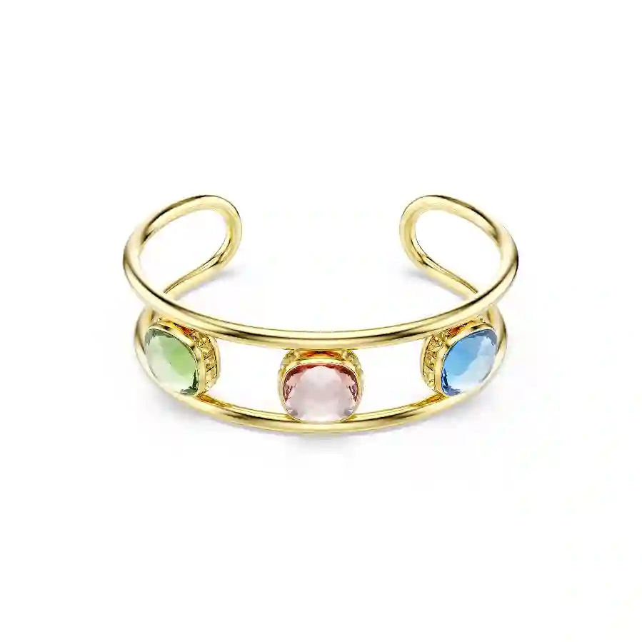 Resim Chroma Kelepçe, Yastık kesim, Çok renkli, Altın rengi kaplama