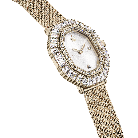 Resim Matrix Octagon Saat, Metal bileklik, Altın Rengi, Şampanya altın rengi yüzey