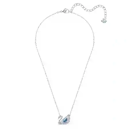 Resim Dancing Swan Kolye, Kuğu, Mavi, Rodyum kaplama