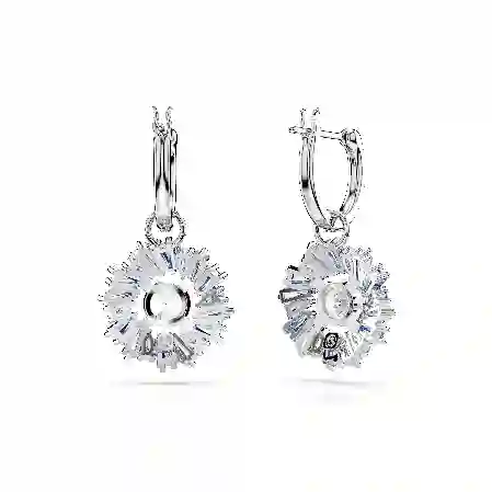 Resim Idyllia damla küpeler, Karışık kesimler, Çiçek, Mavi, Rodyum kaplama