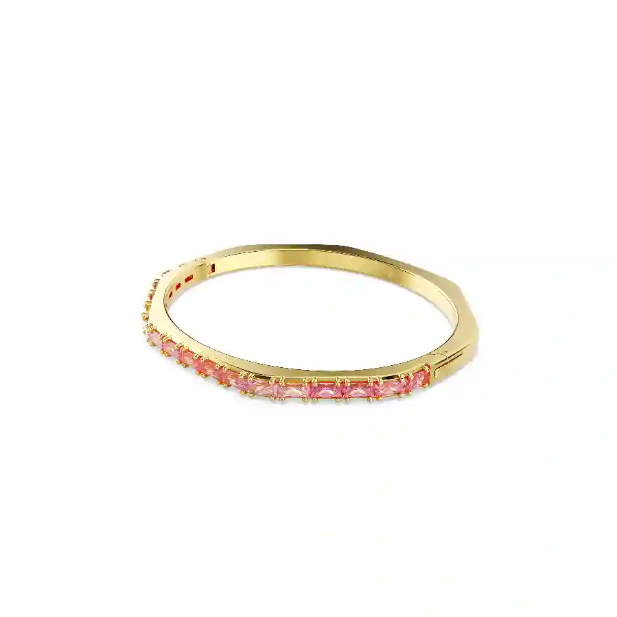 Resim Matrix Bileklik, Baget kesim, Sekizgen şekil, Pembe, Altın rengi kaplama