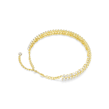 Resim Idyllia Gerdanlık, Oval kesim, Beyaz, Altın rengi kaplama